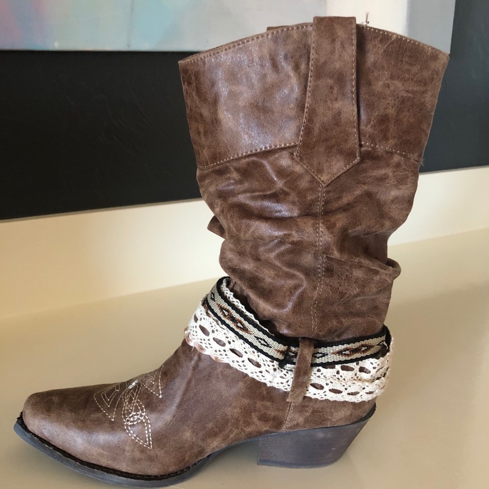 BKE brown cowboy boots